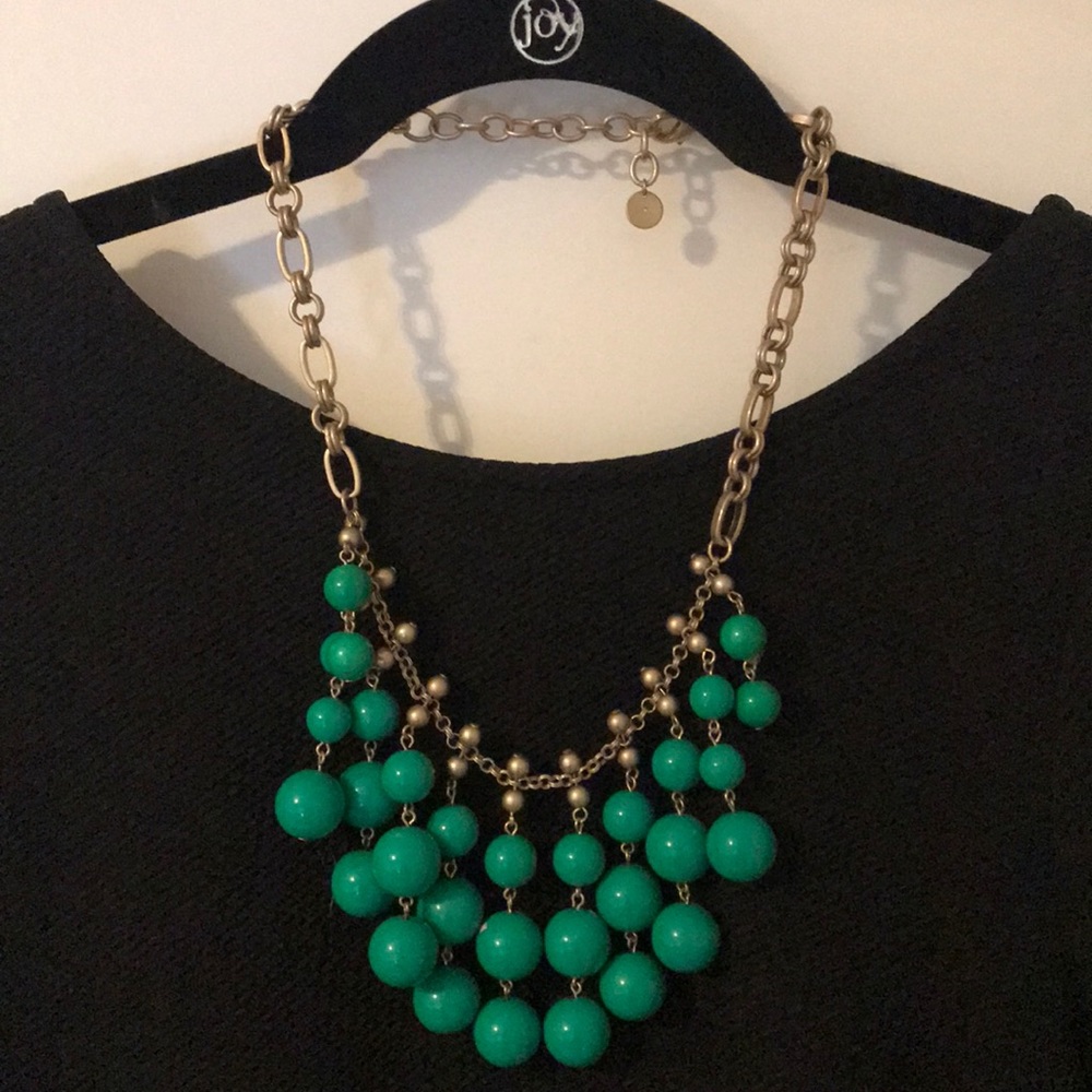 Peacock Green Stella & Dot Statement Necklace